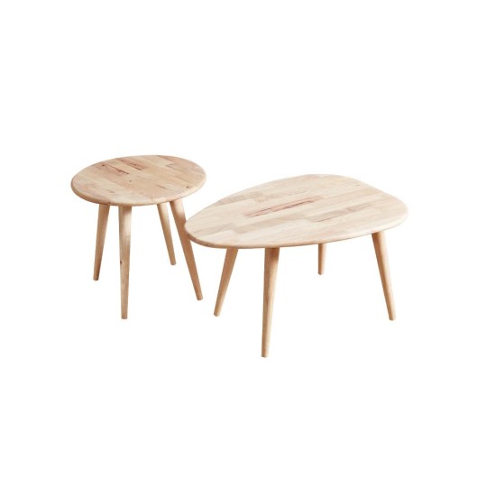 Τραπεζάκια σαλονιού σετ 2 Nextdeco Natural μασίφ ξύλο Υ38,5x70x49,5εκ - Y43xØ45εκ. Τραπεζάκια σαλονιού σετ 2 Nextdeco Natural μασίφ ξύλο Υ38,5x70x49,5εκ - Y43xØ45εκ.