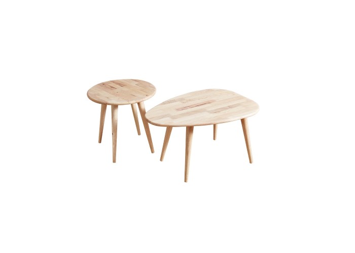 Τραπεζάκια σαλονιού σετ 2 Nextdeco Natural μασίφ ξύλο Υ38,5x70x49,5εκ - Y43xØ45εκ. Τραπεζάκια σαλονιού σετ 2 Nextdeco Natural μασίφ ξύλο Υ38,5x70x49,5εκ - Y43xØ45εκ.