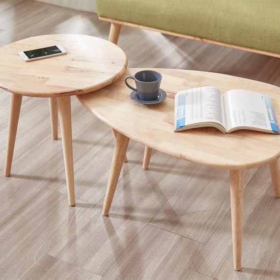 Τραπεζάκια σαλονιού σετ 2 Nextdeco Natural μασίφ ξύλο Υ38,5x70x49,5εκ - Y43xØ45εκ. Τραπεζάκια σαλονιού σετ 2 Nextdeco Natural μασίφ ξύλο Υ38,5x70x49,5εκ - Y43xØ45εκ.