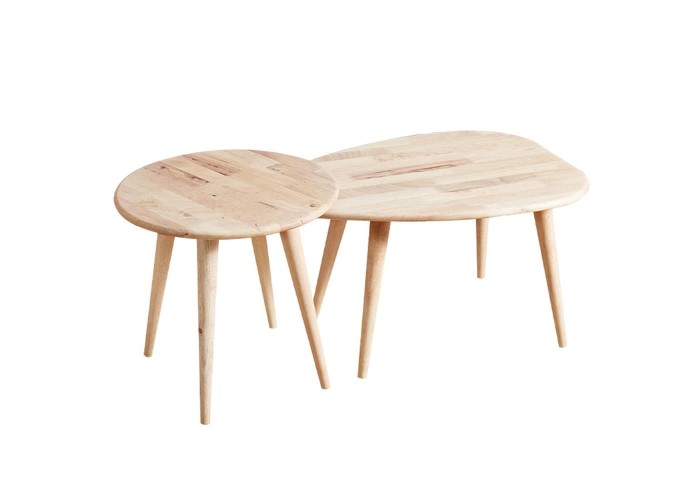 Τραπεζάκια σαλονιού σετ 2 Nextdeco Natural μασίφ ξύλο Υ38,5x70x49,5εκ - Y43xØ45εκ. Τραπεζάκια σαλονιού σετ 2 Nextdeco Natural μασίφ ξύλο Υ38,5x70x49,5εκ - Y43xØ45εκ.
