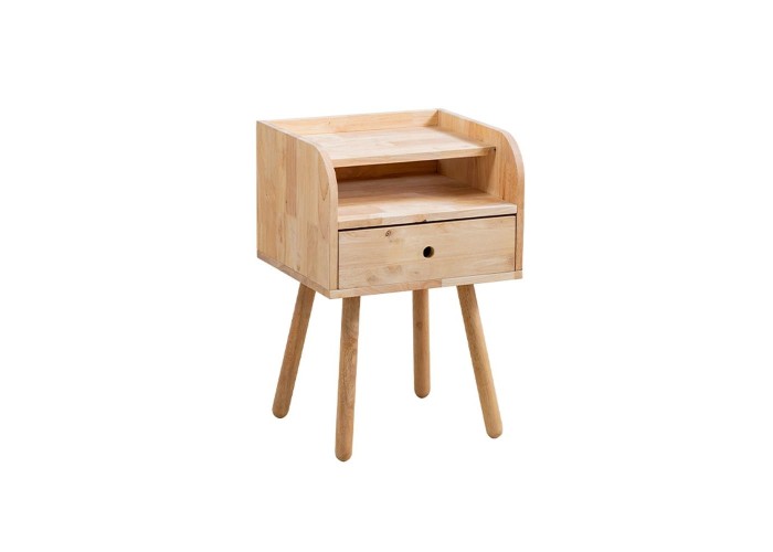 Κομοδίνο Nextdeco Natural μασίφ ξύλο Υ67x45x40εκ.