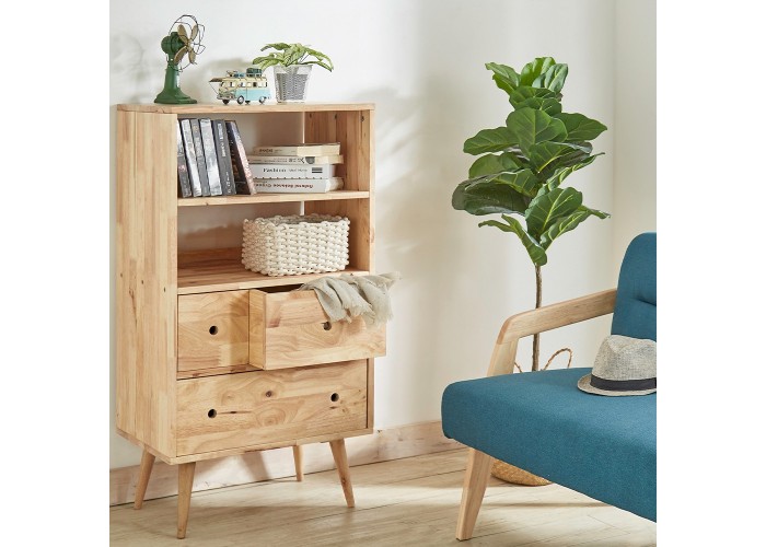 Ραφιέρα με συρτάρια Nextdeco Natural μασίφ ξύλο Υ115x60x40εκ. Ραφιέρα με συρτάρια Nextdeco Natural μασίφ ξύλο Υ115x60x40εκ.