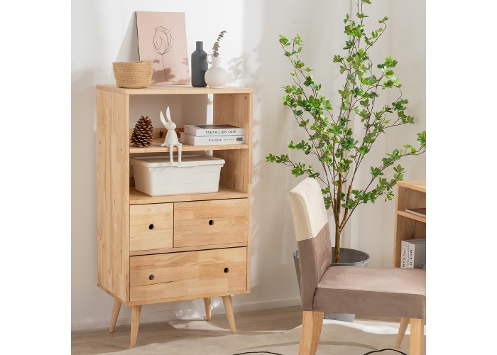 Ραφιέρα με συρτάρια Nextdeco Natural μασίφ ξύλο Υ115x60x40εκ. Ραφιέρα με συρτάρια Nextdeco Natural μασίφ ξύλο Υ115x60x40εκ.