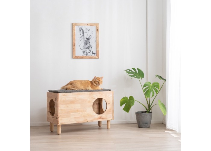 Σπιτάκι γάτας Nextdeco Natural μασίφ ξύλο Υ47x73x35εκ. Σπιτάκι γάτας Nextdeco Natural μασίφ ξύλο Υ47x73x35εκ.