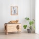 Σπιτάκι γάτας Nextdeco Natural μασίφ ξύλο Υ47x73x35εκ.