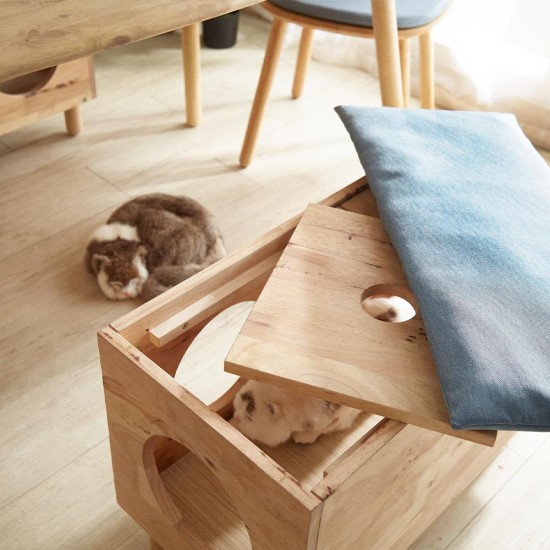 Σπιτάκι γάτας Nextdeco Natural μασίφ ξύλο Υ47x73x35εκ. Σπιτάκι γάτας Nextdeco Natural μασίφ ξύλο Υ47x73x35εκ.