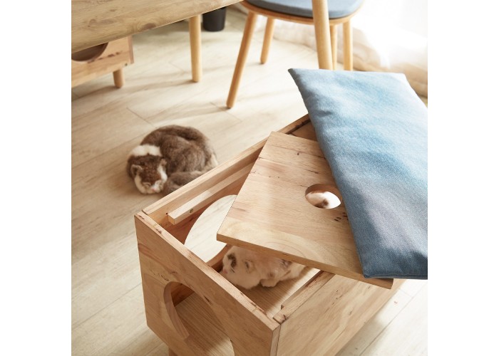 Σπιτάκι γάτας Nextdeco Natural μασίφ ξύλο Υ47x73x35εκ. Σπιτάκι γάτας Nextdeco Natural μασίφ ξύλο Υ47x73x35εκ.