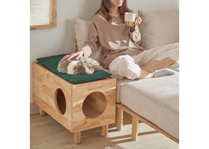 Σπιτάκι γάτας Nextdeco Natural μασίφ ξύλο Υ47x73x35εκ. Σπιτάκι γάτας Nextdeco Natural μασίφ ξύλο Υ47x73x35εκ.