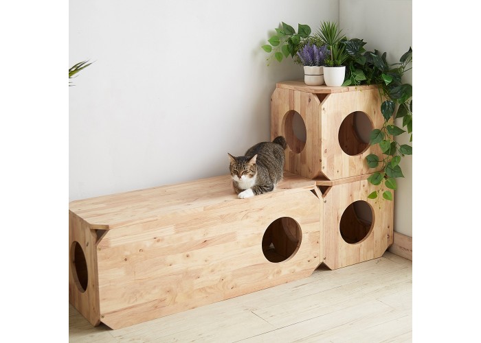 Σπιτάκι γάτας Nextdeco Natural μασίφ ξύλο 40x40x40εκ. Σπιτάκι γάτας Nextdeco Natural μασίφ ξύλο 40x40x40εκ.