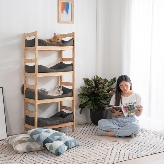 Κρεβάτι γάτας σκύλου Nextdeco Natural μασίφ ξύλο Υ35x60x40εκ. Κρεβάτι γάτας σκύλου Nextdeco Natural μασίφ ξύλο Υ35x60x40εκ.