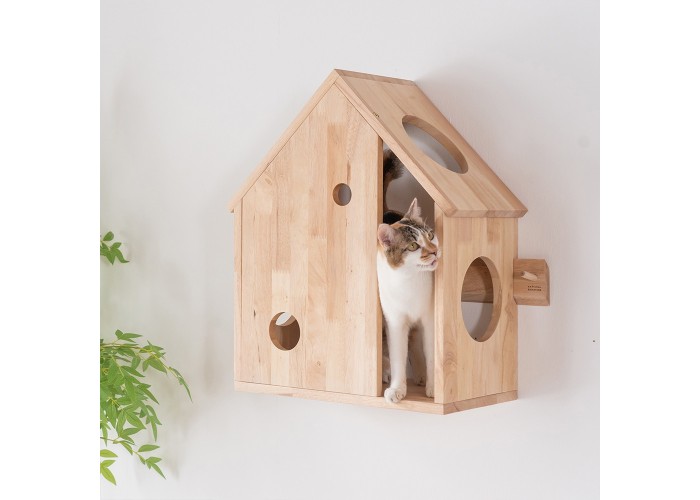 Σπιτάκι γάτας Nextdeco Natural μασίφ ξύλο Υ59x45x27εκ. Σπιτάκι γάτας Nextdeco Natural μασίφ ξύλο Υ59x45x27εκ.