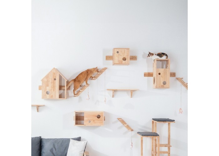 Σπιτάκι γάτας Nextdeco Natural μασίφ ξύλο Υ59x45x27εκ. Σπιτάκι γάτας Nextdeco Natural μασίφ ξύλο Υ59x45x27εκ.