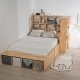 Ξύλινο κουτί με καπάκι Nextdeco Natural Υ39x80x80εκ.
