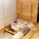 Ξύλινο κουτί με καπάκι Nextdeco Natural Υ39x80x80εκ.
