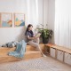 Ξύλινο κουτί ορθογώνιο διπλό Nextdeco Natural Υ39x40x80εκ.