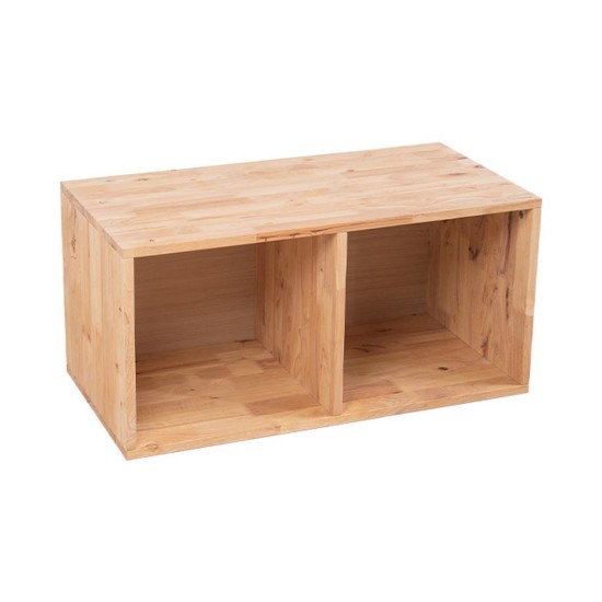 Ξύλινο κουτί ορθογώνιο διπλό Nextdeco Natural Υ39x40x80εκ.
