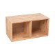 Ξύλινο κουτί ορθογώνιο διπλό Nextdeco Natural Υ39x40x80εκ.