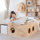 Ξύλινο κουτί τετράγωνο ανοιχτό Nextdeco Natural Υ39x40x40εκ.