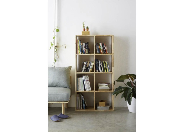 Ραφιέρα Nextdeco Natural μασίφ ξύλο Υ145×73,4×30εκ.