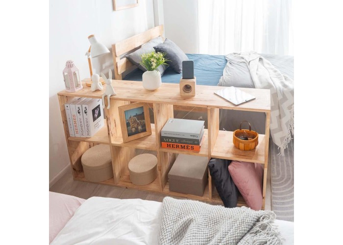 Ραφιέρα Nextdeco Natural μασίφ ξύλο Υ145×73,4×30εκ.