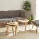 Τραπεζάκια σετ 3 Nextdeco Natural μασίφ ξύλο