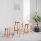 Σκαμπό Nextdeco Natural μασίφ ξύλο Υ72,5×37×39εκ.