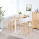 Σκαμπό Nextdeco Natural μασίφ ξύλο Υ72,5×37×39εκ.