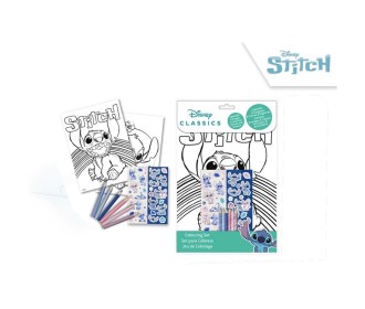 Σετ Ζωγραφικής Stitch με Χρωμοσελίδες - Μολύβια 20x28,5x1εκ.