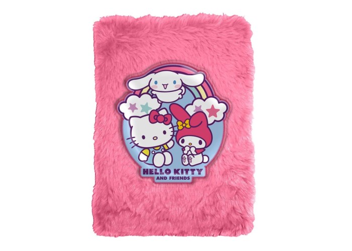 Σημειωματάριο λούτρινο Hello Kitty και φίλοι Υ15x21x2,5εκ.