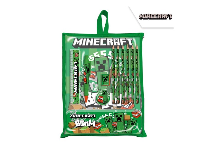 Σετ ζωγραφικής 12 τεμαχίων Minecraft σε τσάντα δώρου 30x22,5x2εκ.