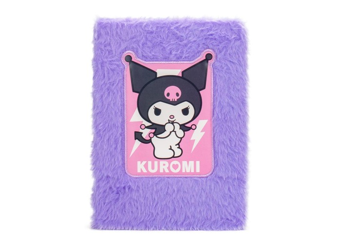 Σημειωματάριο με βελούδινο εξώφυλλο Kuromi Y21x15x2,5εκ.