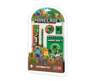 Σετ σχολικών ειδών Minecraft 5τμχ. Υ26x15x2εκ.