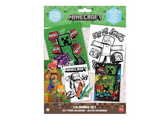 Σετ ζωγραφικής Minecraft με ξυλομπογιές 21x28,5x1εκ.