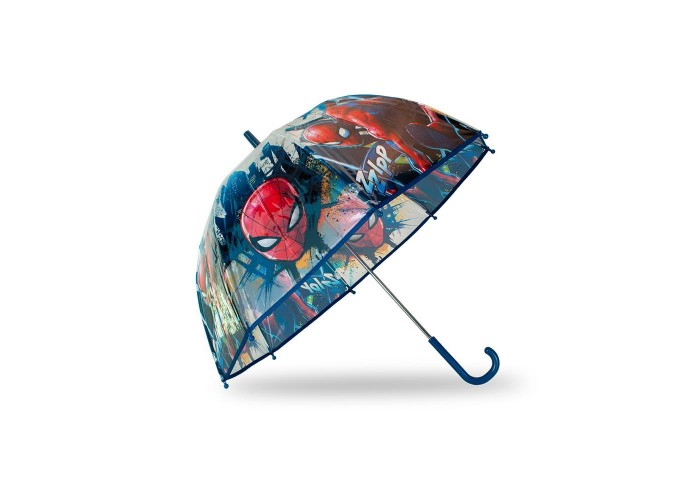 Παιδική διάφανη ομπρέλα Spiderman PVC Ø46εκ.