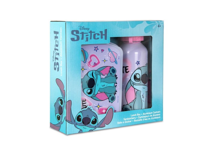 Σετ φαγητοδοχείο και παγούρι αλουμινίου Stitch 2τμχ. Σετ φαγητοδοχείο και παγούρι αλουμινίου Stitch 2τμχ.