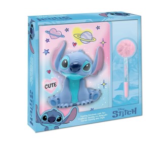 Σημειωματάριο Stitch με στυλό pom pom Υ23,5x22x5εκ. Σημειωματάριο Stitch με στυλό pom pom Υ23,5x22x5εκ.