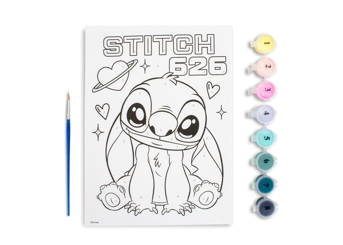 Σετ ζωγραφικής με αριθμούς Stitch σε καμβά με 8 ακρυλικά χρώματα Y24,5x18,5εκ. Σετ ζωγραφικής με αριθμούς Stitch σε καμβά με 8 ακρυλικά χρώματα Y24,5x18,5εκ.