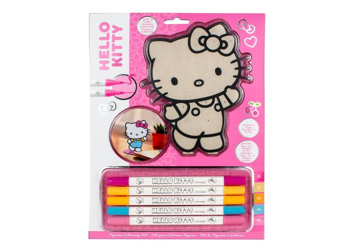 Σετ ζωγραφικής με αριθμούς Hello Kitty με ξύλινη φιγούρα MDF και 5 μαρκαδόρους Y29,7x21εκ. Σετ ζωγραφικής με αριθμούς Hello Kitty με ξύλινη φιγούρα MDF και 5 μαρκαδόρους Y29,7x21εκ.