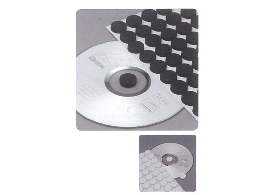 Αυτοκόλλητο για συγκράτηση cd μαύρο Ø16mm 500τεμ.