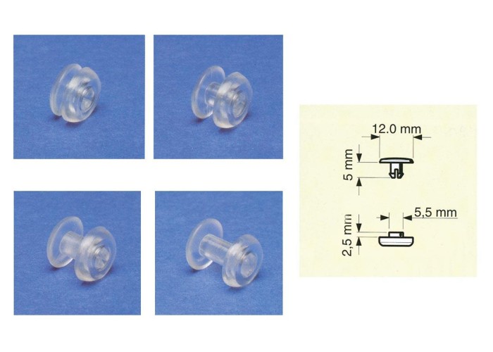 Καρφάκι πλαστικό διάφανο Ø12mm μήκος 10mm (1000τεμ)