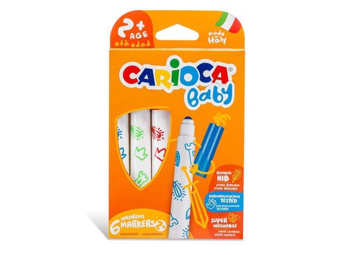 Carioca μαρκαδόροι Baby 6 χρώματα για παιδιά 2+