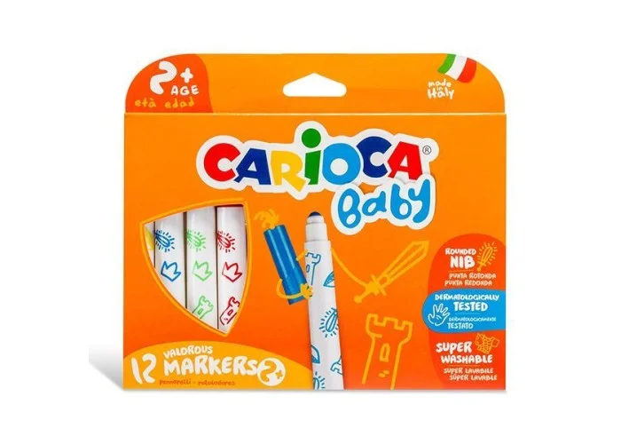 Carioca μαρκαδόροι Baby 12 χρώματα για παιδιά 2+