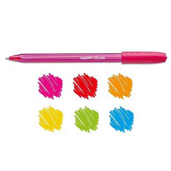 Carioca Fiorella σετ 6 στυλό ballpoint σε blister Carioca Fiorella σετ 6 στυλό ballpoint σε blister