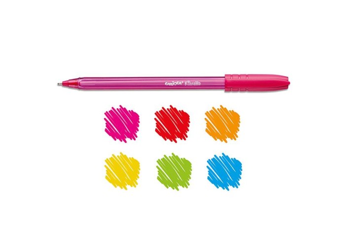 Carioca Fiorella σετ 6 στυλό ballpoint σε blister Carioca Fiorella σετ 6 στυλό ballpoint σε blister