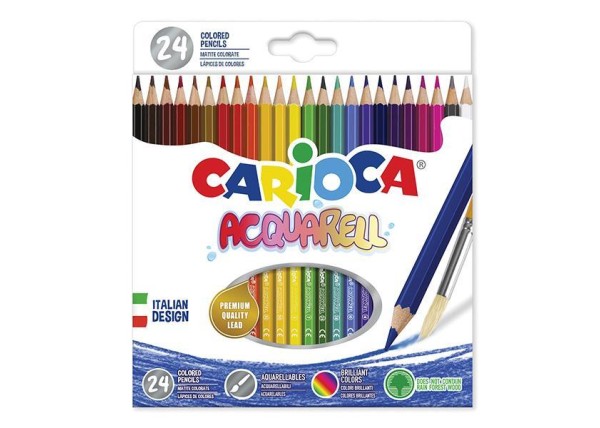 Carioca ξυλομπογιές ακουαρέλας 24 χρωμάτων Carioca ξυλομπογιές ακουαρέλας 24 χρωμάτων