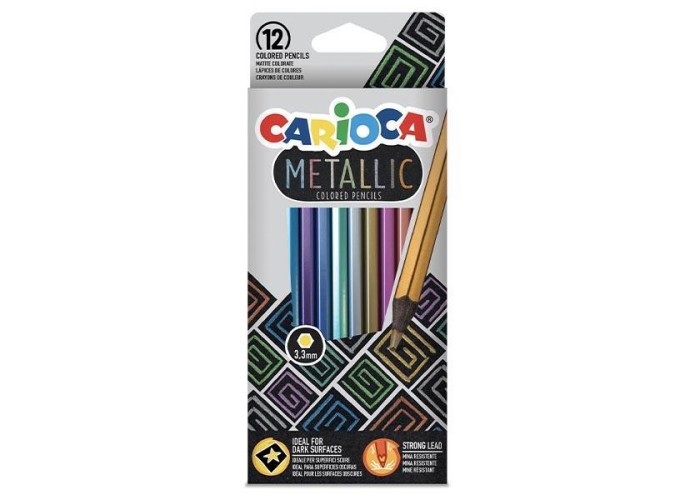 Carioca ξυλομπογιές με 12 μεταλλικά χρώματα