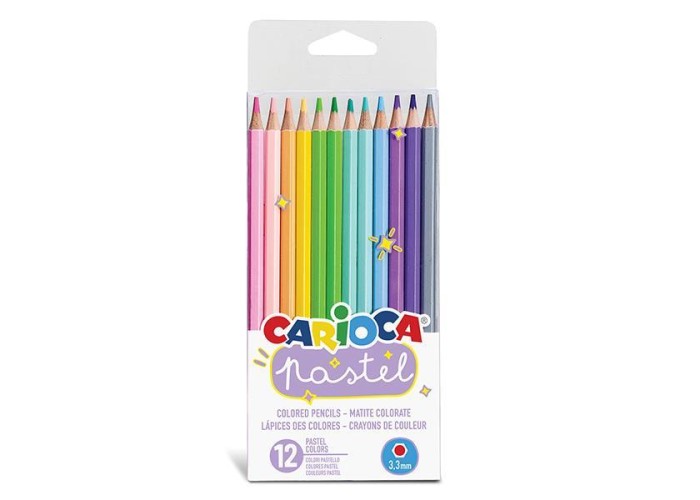 Carioca ξυλομπογιές με 12 pastel χρώματα