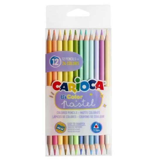Carioca Bicolor ξυλομπογιές 12 χρωμάτων Carioca Bicolor ξυλομπογιές 12 χρωμάτων