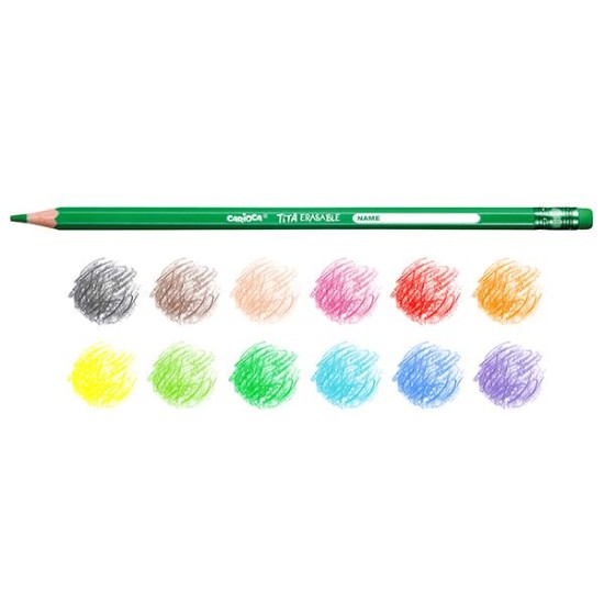 Carioca Tita erasable ξυλομπογιές 12 χρωμάτων Carioca Tita erasable ξυλομπογιές 12 χρωμάτων