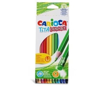 Carioca Tita erasable ξυλομπογιές 12 χρωμάτων Carioca Tita erasable ξυλομπογιές 12 χρωμάτων